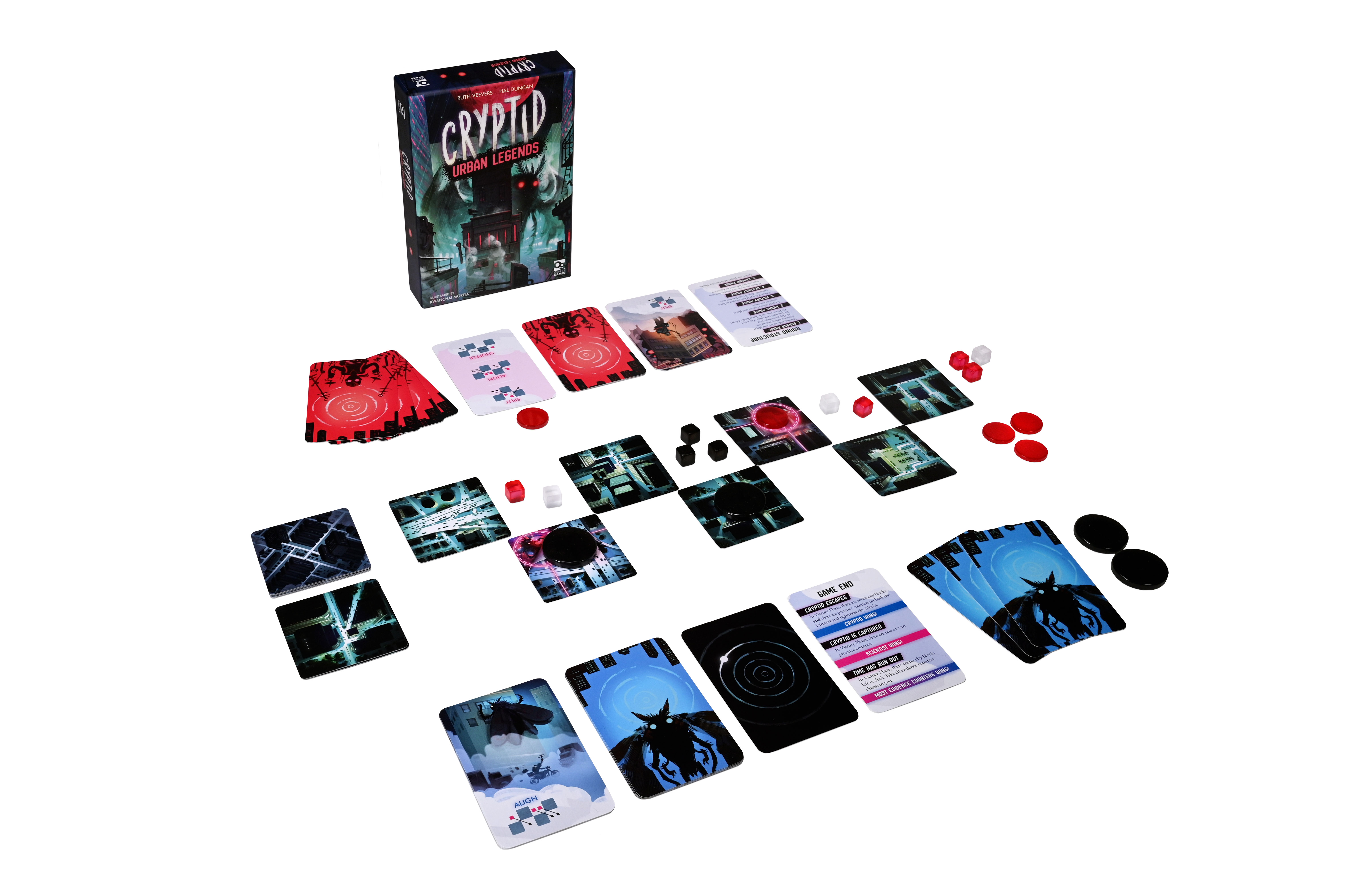 Cryptid Urban Legends Game layout