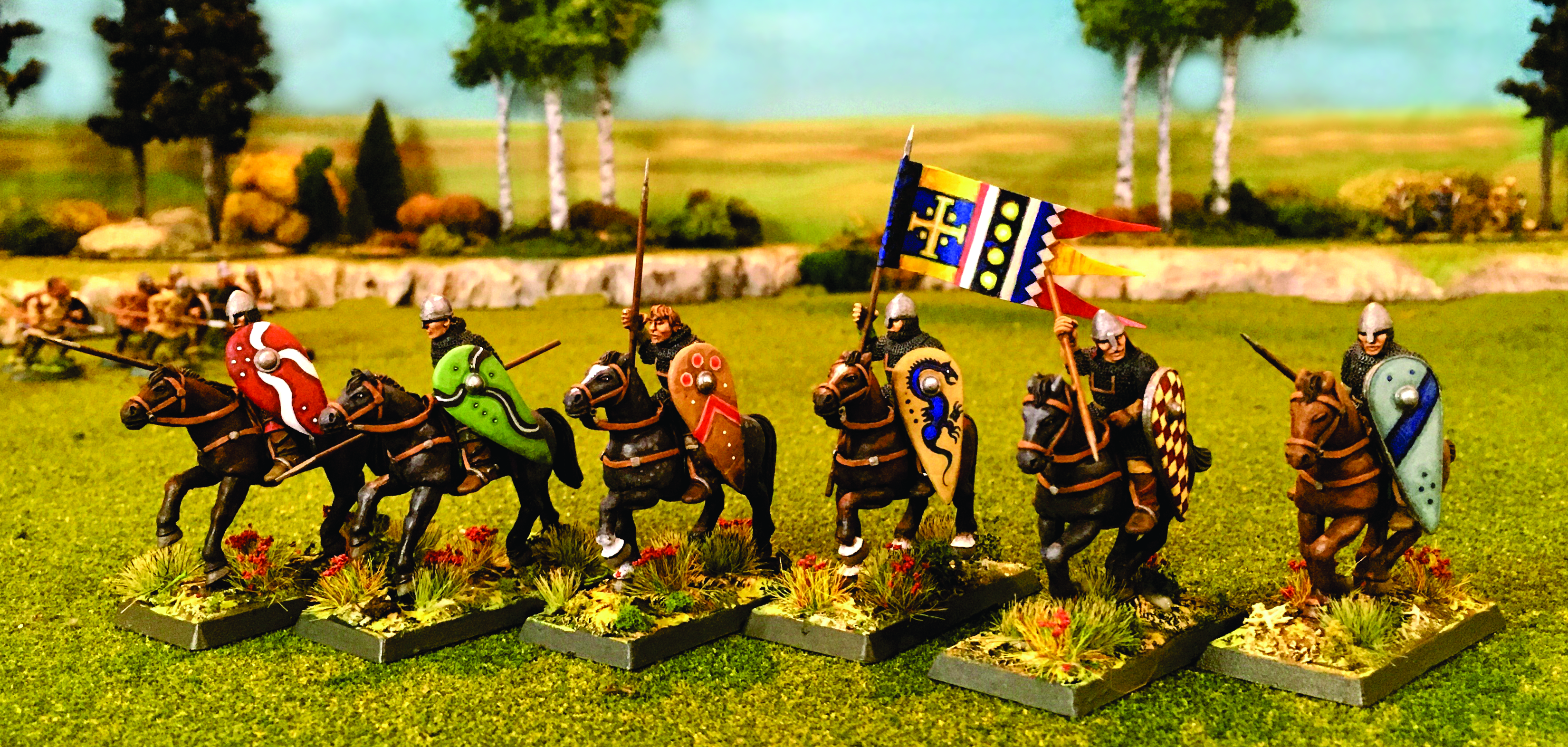 Lion Rampant: Second Edition image of a rank of mounted miniatures