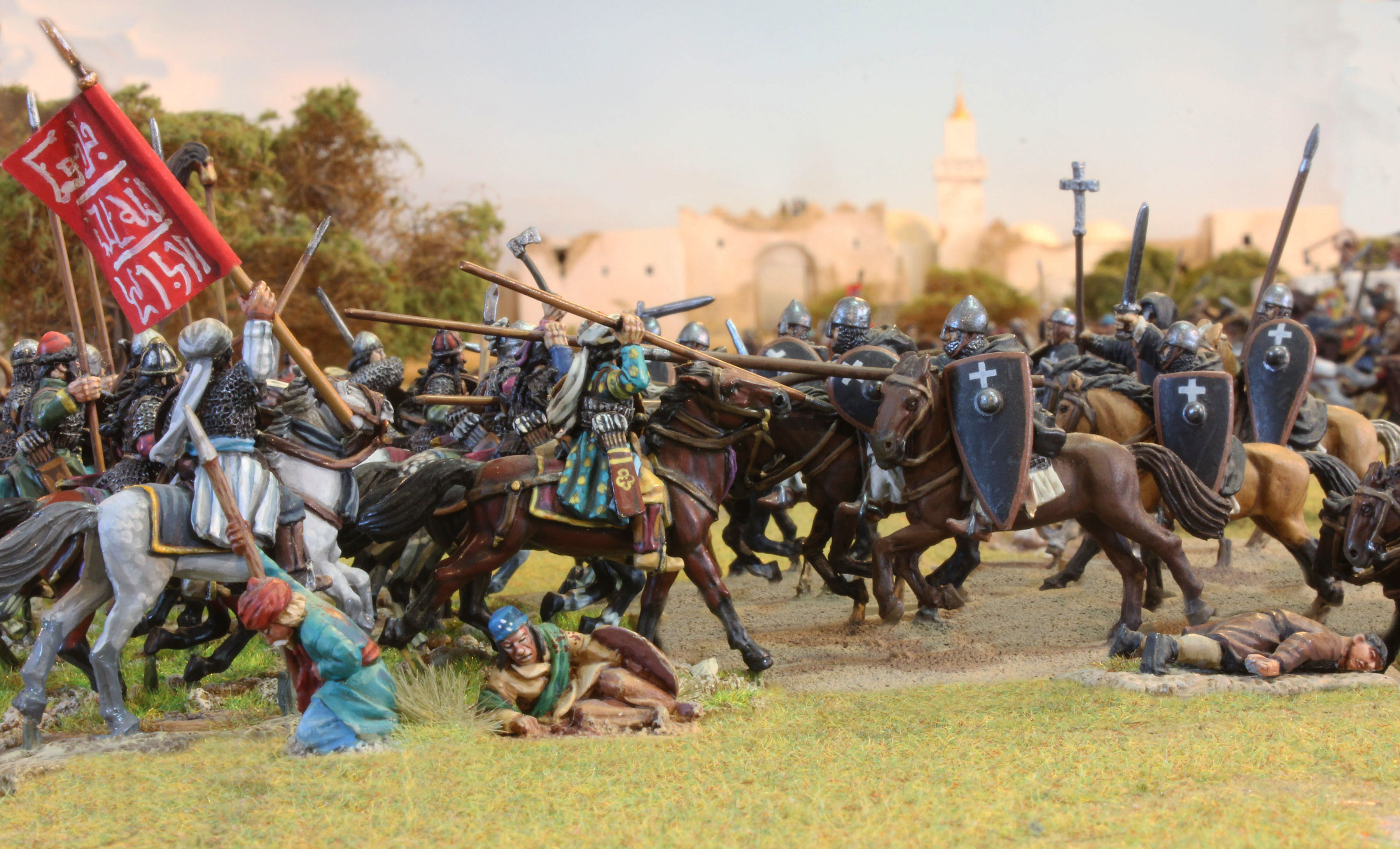 Lion Rampant: Second Edition image of miniatures in a skirmish