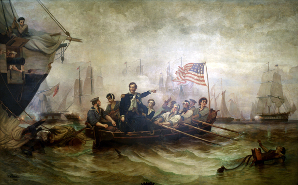 William Henry Powell's painting "Perry's Victory on Lake Erie"