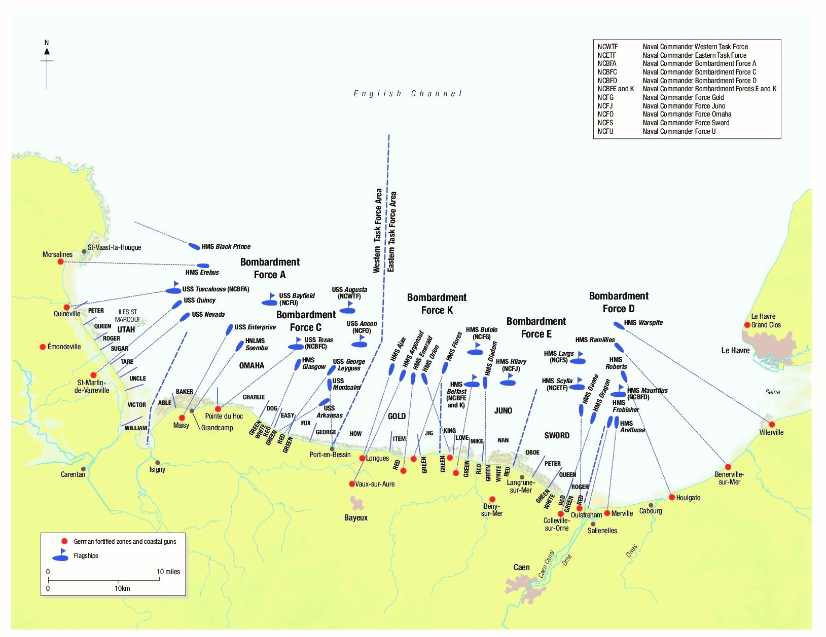 Naval Bombardment Map